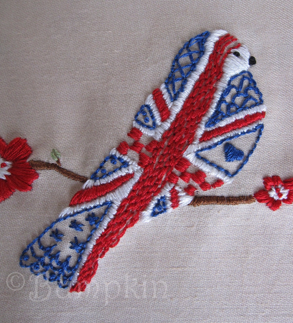 Great British Bird  - Hand Embroidery PDF Pattern