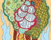 please send good into the world PRINT