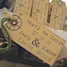 Destination Vintage Wedding Save the Date Shipping Luggage Tags