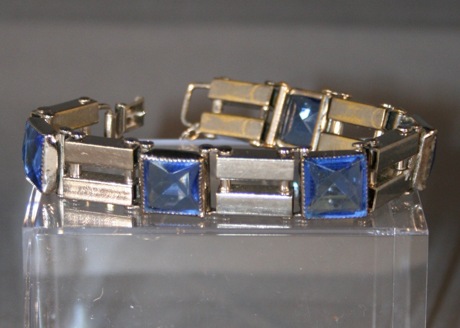 Vintage bracelet with large square stones.