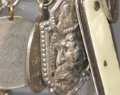 Unusual Vintage Sterling Silver Charm Bracelet
