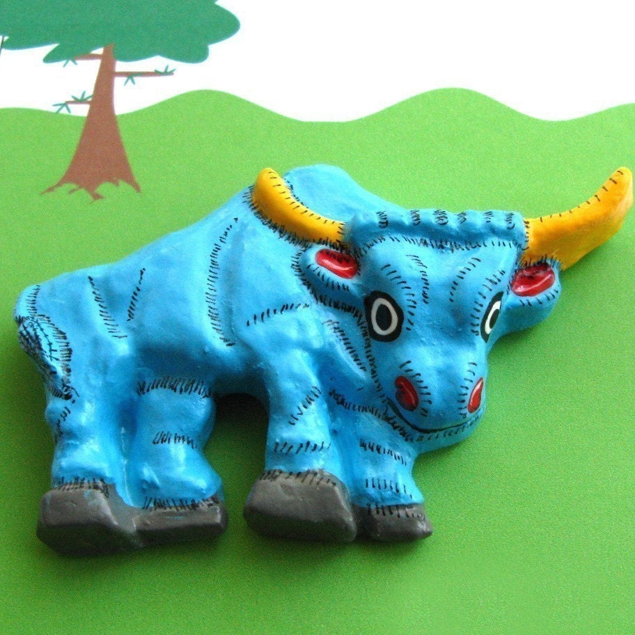 Babe the Blue Ox - Refrigerator Roadside Art Magnet