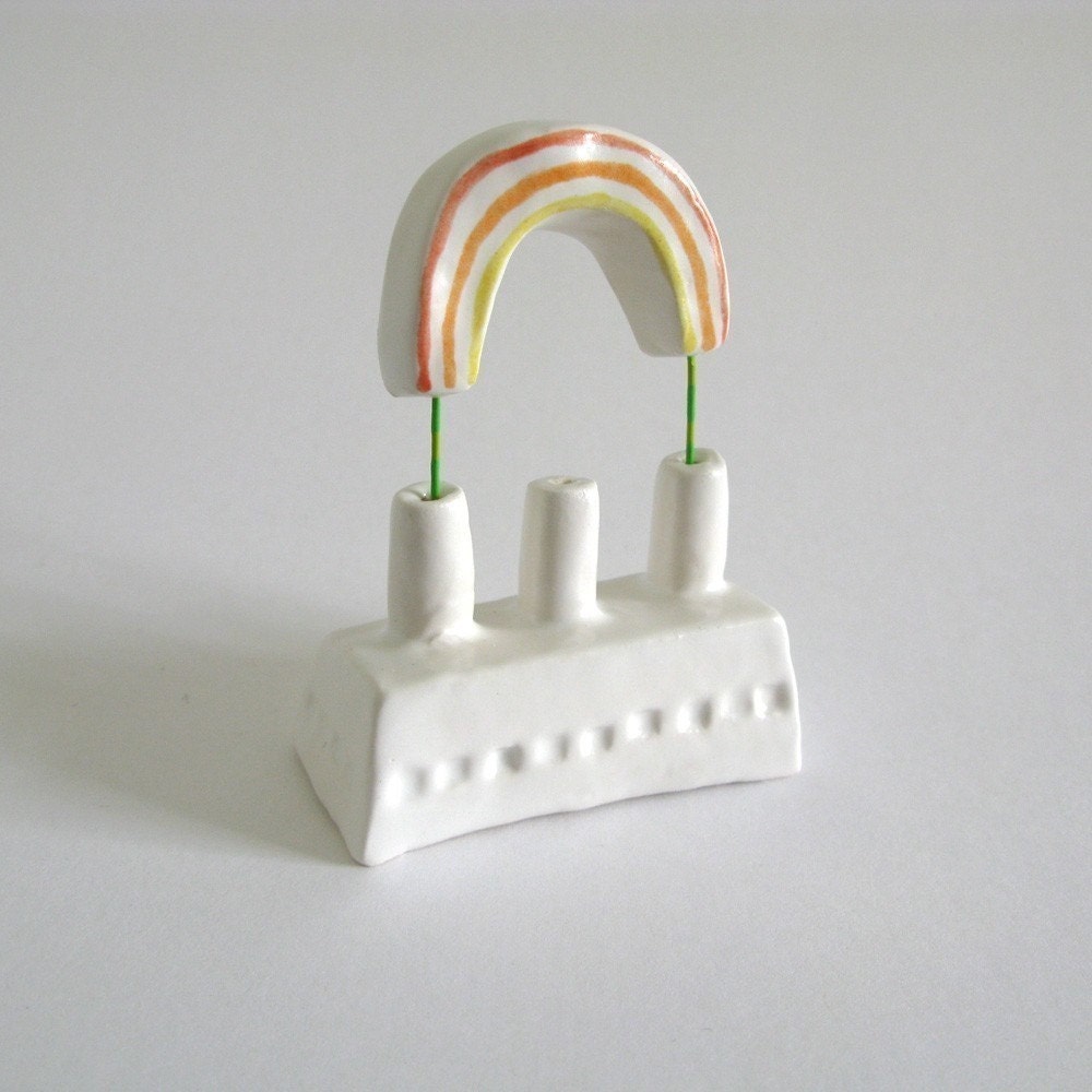 Double Rainbow - minature ceramic rainbow factory duo