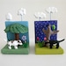 Dog Sculpture Duo - miniature ceramic art