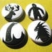 Pin Pack - Cryptid Silhouettes  - Loch Ness, Bigfoot, Chupacabra, Jackalope