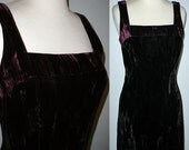 YOUR BEBE - 1990s vintage Bebe little black velvet mini dress - size 4
