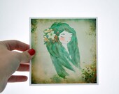 Nature Girls serie -  Flower Girl - 5x5 print
