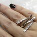 Christian Nail Rings - Antiqued and Polished Sterling Silver Stacking Ring Set - Hand Forged, Hammered Finish - PIERCED