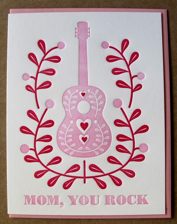mom, you rock greeting card