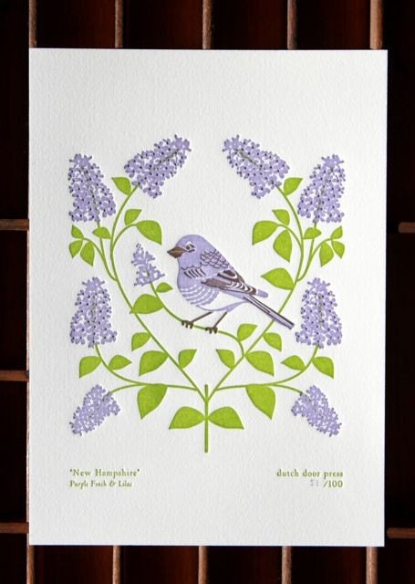 new hampshire (from birds and blooms of the 50 states)