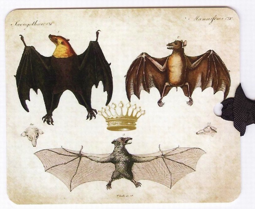 Bats Gift Tags Halloween Favors Vintage Style