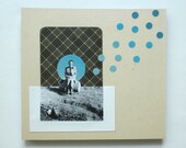 original art, collage "woman sitting"