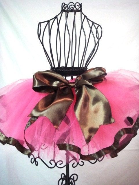 Chocolate Raspberry Tutu with Chocolate Bon Bon Pom Poms