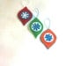 Christmas tree ornaments - retro style -  made from eco friendly felt.. set of 5