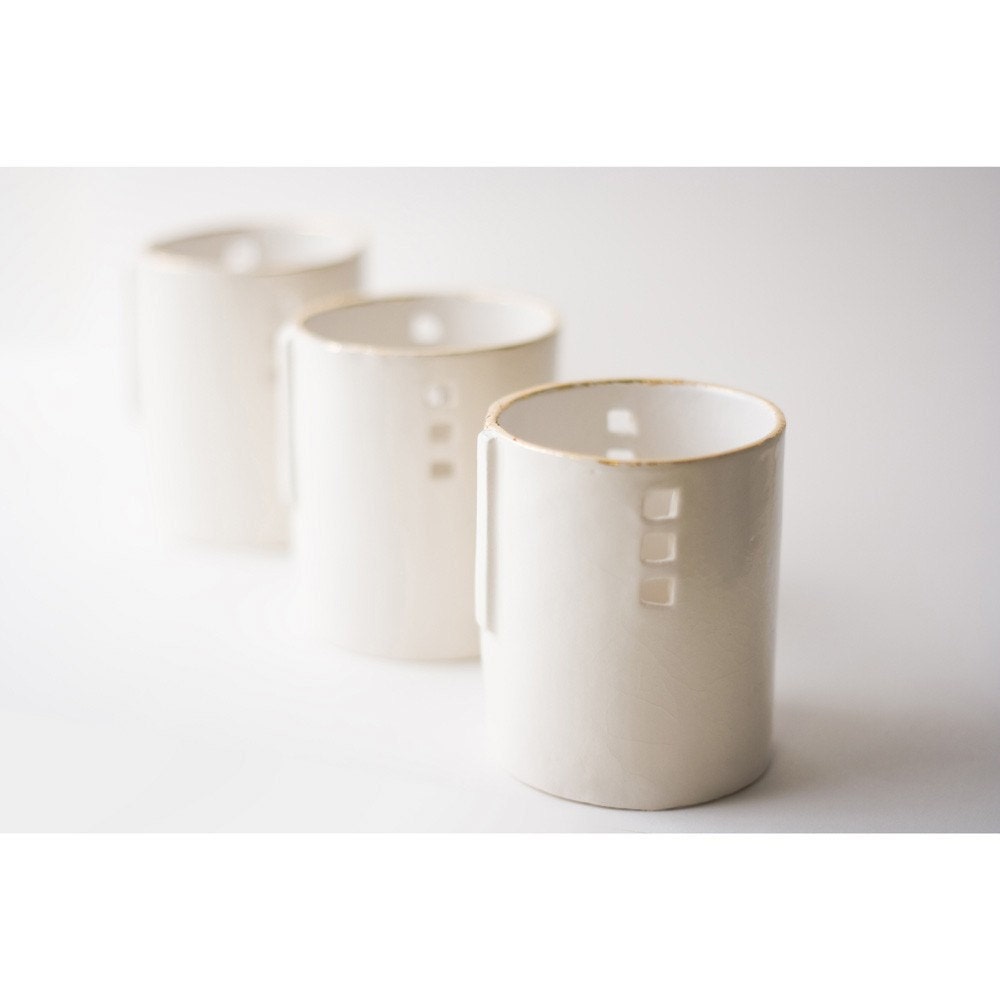 Silo Votive with Gold Lip