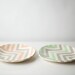 Grey & Peach Zag Dish