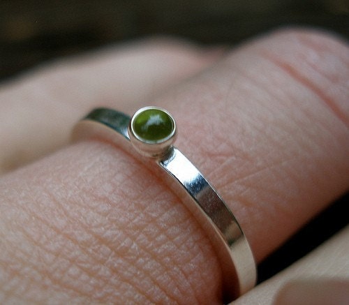 Create Your Own Stack Peridot Stacking Ring in Sterling