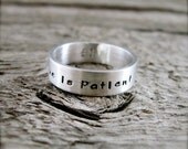 Love Is Patient Hand Stamped Purity Ring