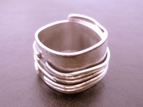 Destiny Wrapped Wide Band in Sterling Silver