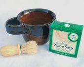 Men's Shave Mug Wheel Thrown Pottery Father's Day Gift Free Shipping