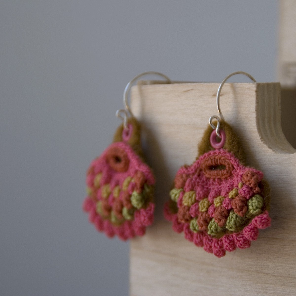 crochet and sterling silver earrings - nO.429