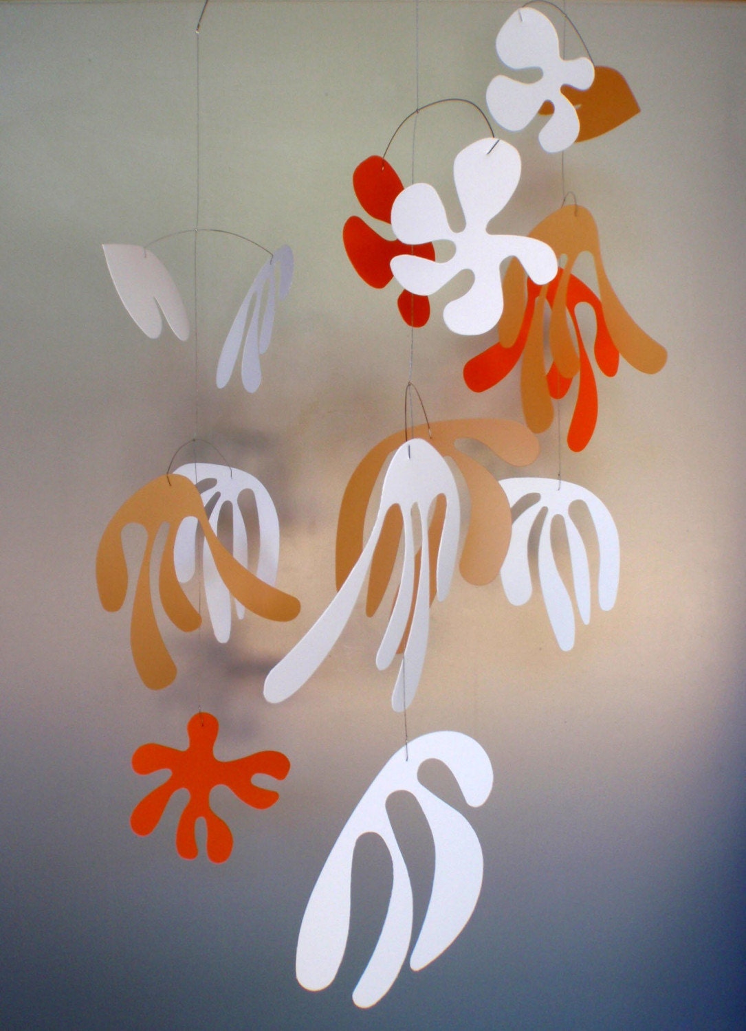 Modern Marine mobile - Orange and white (by Pukapuka)