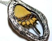 Real Butterfly Wing Necklace Butterfly Jewelry Papilio Reversible