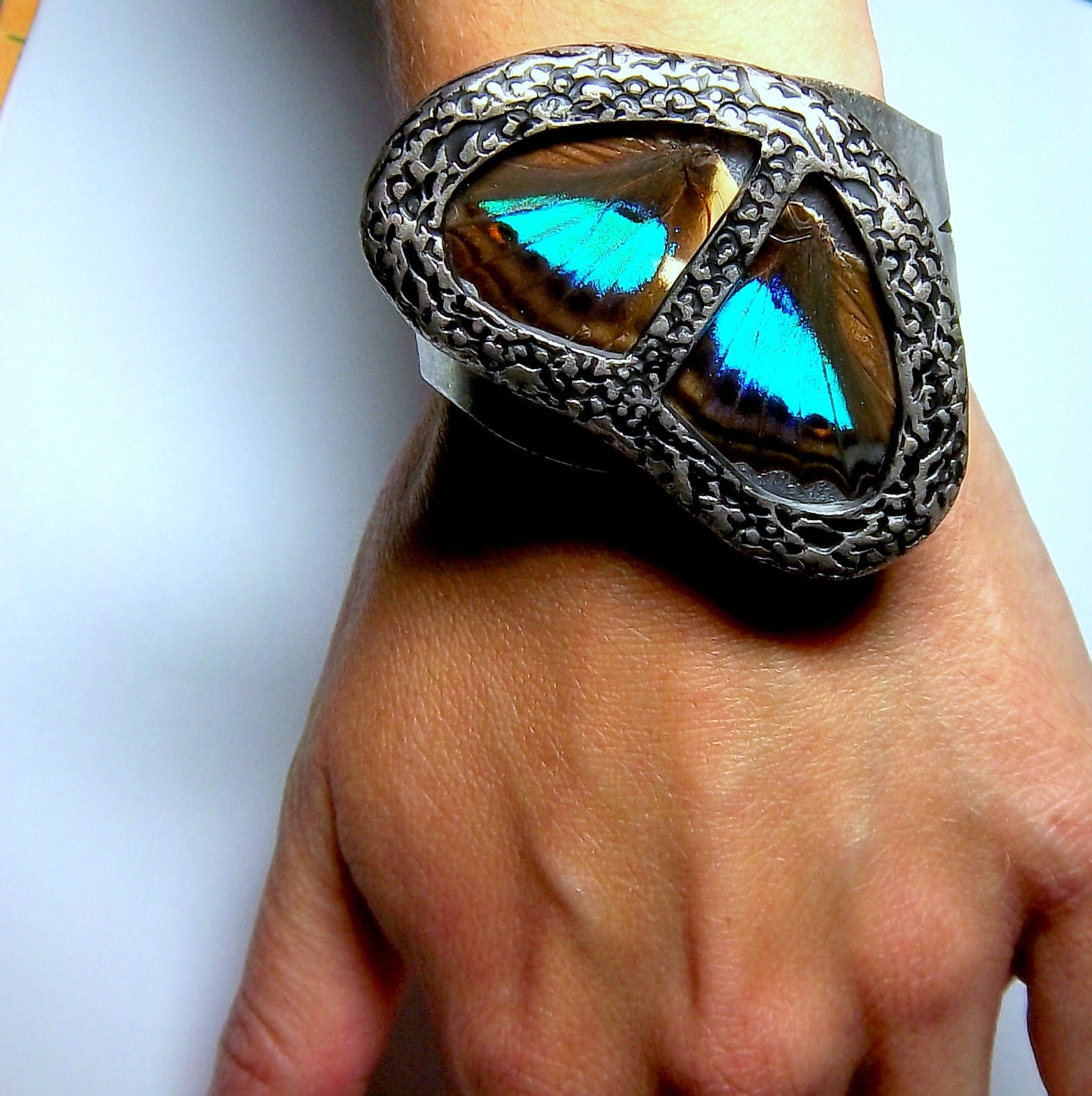 Real Butterfly Wing CUFF BRACELET Butterfly Jewelry Butterfly Bracelet