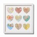 Bespoke Nine Heart Map Art - Framed