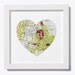 Bespoke map heart - Unframed