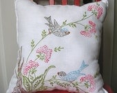 spring birds - pillow