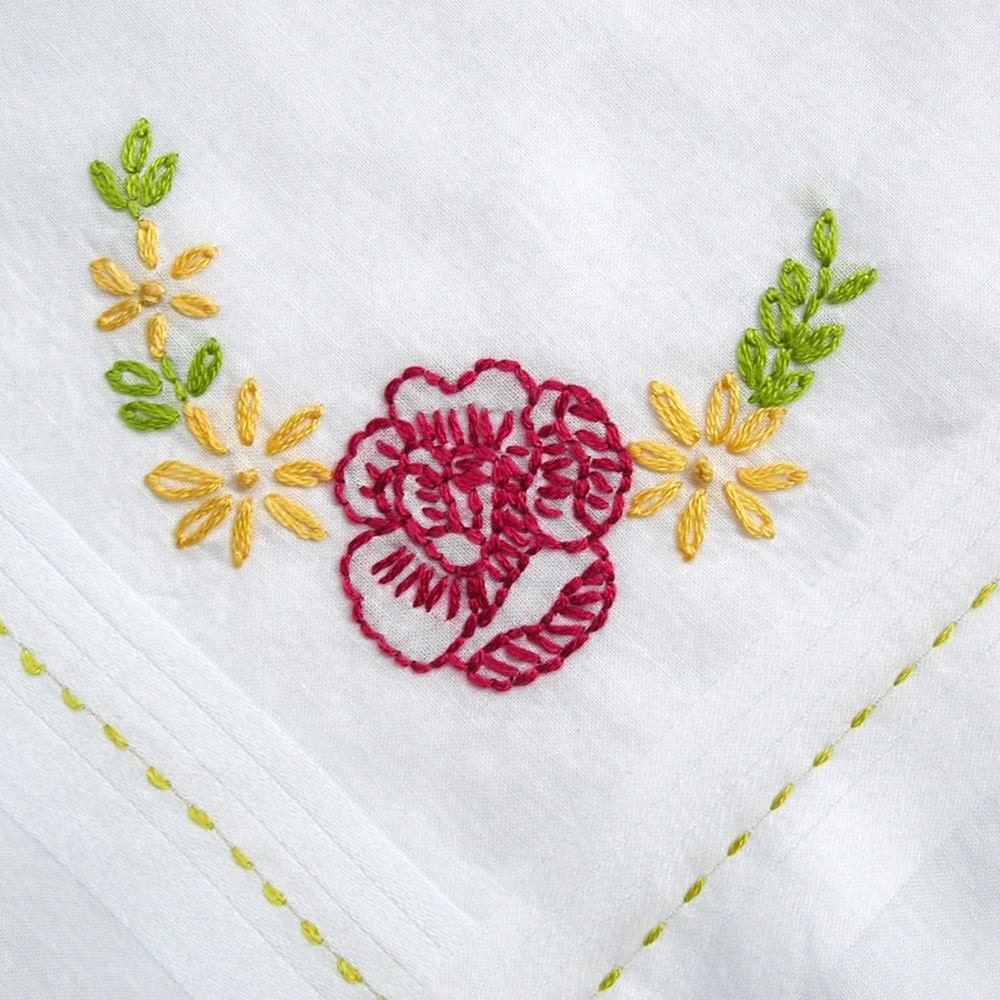 pretty as a flower - hanky