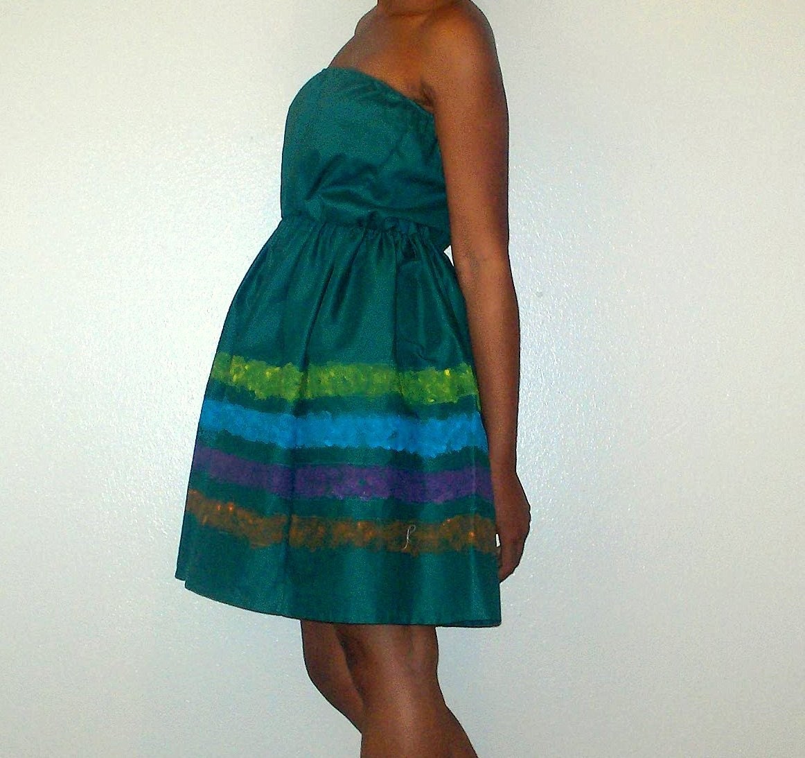 C L E A R A N C E-- flyTie hand painted babydoll dress--xlarge