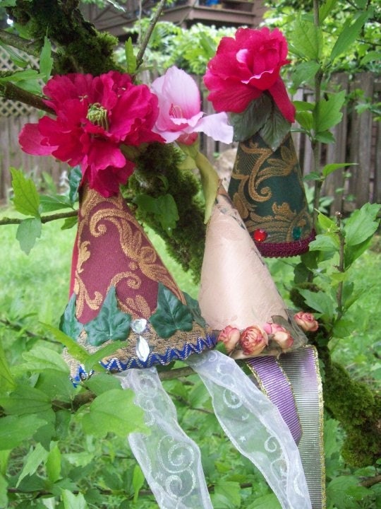 Reserved for Rolla-Fairy Party Hats-Set of Eight Custom Hats-Princess For a Day-Faeryspell Creations- Adult or Child Size
