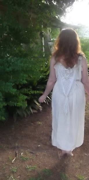 Romantic Victorian Bohemian Dress, Gown, Ruffles and Lace