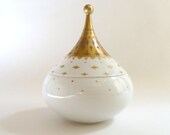 Bjorn Wiinblad Gilt Porcelain Lidded Jar  Rosenthal Studio Linie