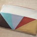 Color Block Triangles Zipper Pouch