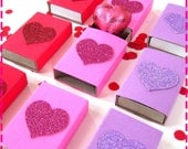 Kids' CANDY HEART Matchbox Goodies - Set of (3) Classroom Cards - Chocolate Heart Candy Treats in Each - Free Gift Box