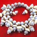 Vintage 40s Blue and Milk Glass Beaded Wrap Bracelet BEAUTIFUL