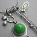 grass green double pendant