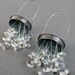 basket chandelier hanging dangle clear sterling glass earrings little black dress sculptural earring jaime jo fisher modern art jewelry