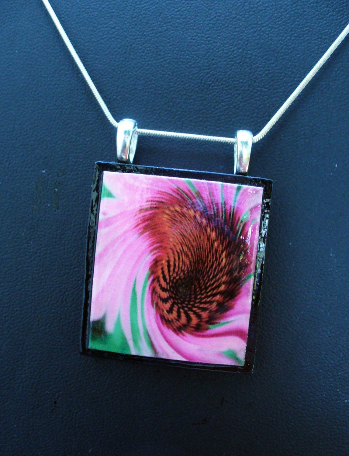 RASPBERRY SWIRLES ORIGINAL ART  PENDANT