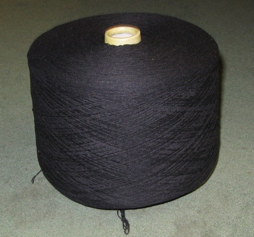 Black Cotton Thread Cone for Crafts