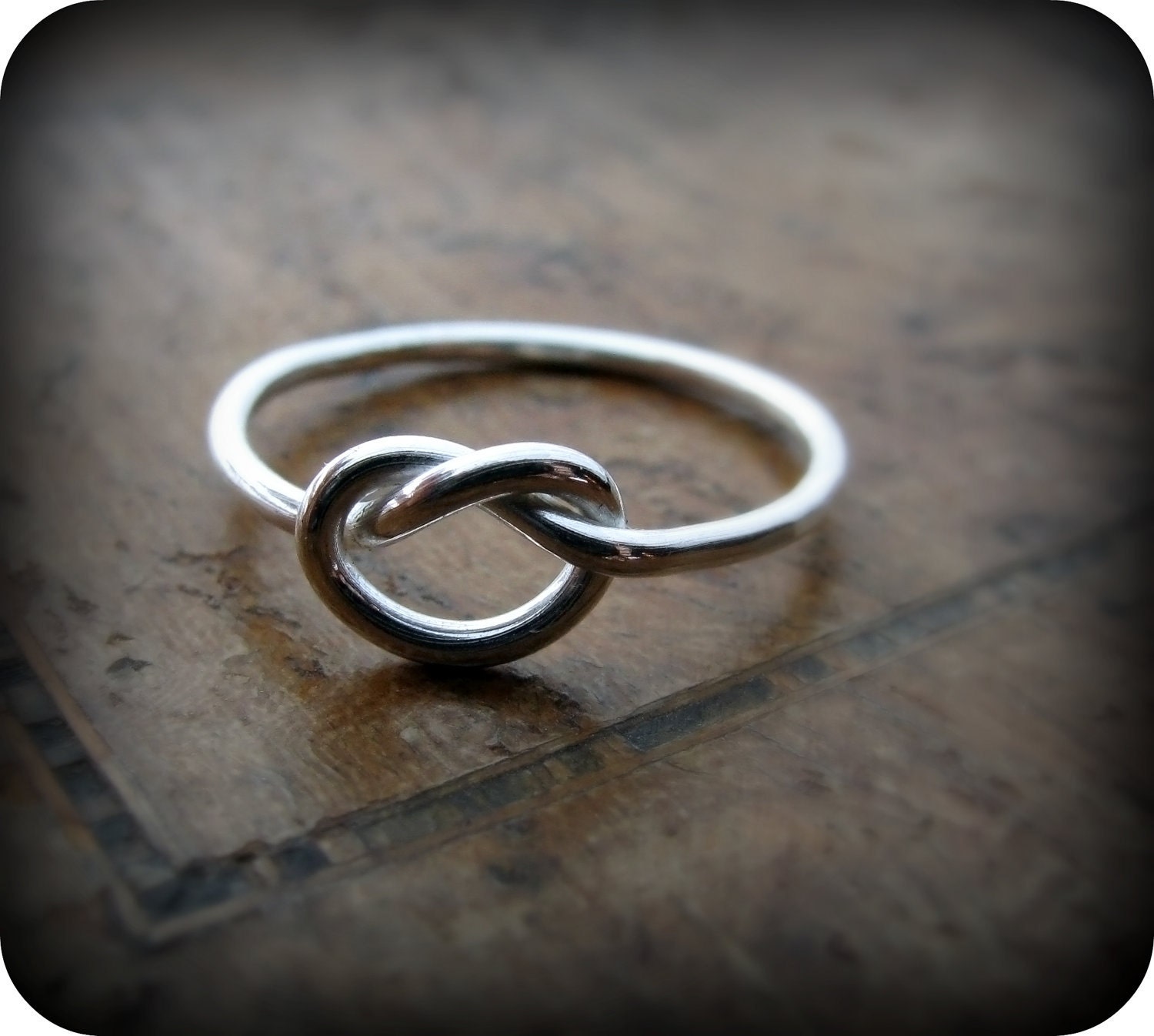 Knot ring - 16 gauge recycled sterling silver ring