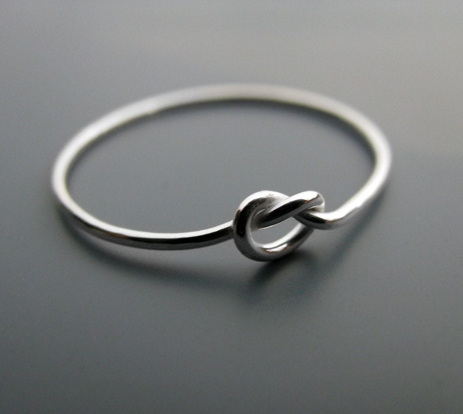 Knot ring - recycled sterling silver ring