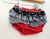 Olivia  - bloomers - ruffle diaper covers - wrap around - baby - girl - photo prop
