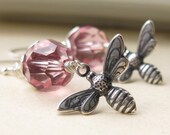 Bees For Boobs Sterling silver earrings Team BEE earrings