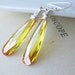 Sparkling Canary Cubic Zirconia earrings Sterling silver