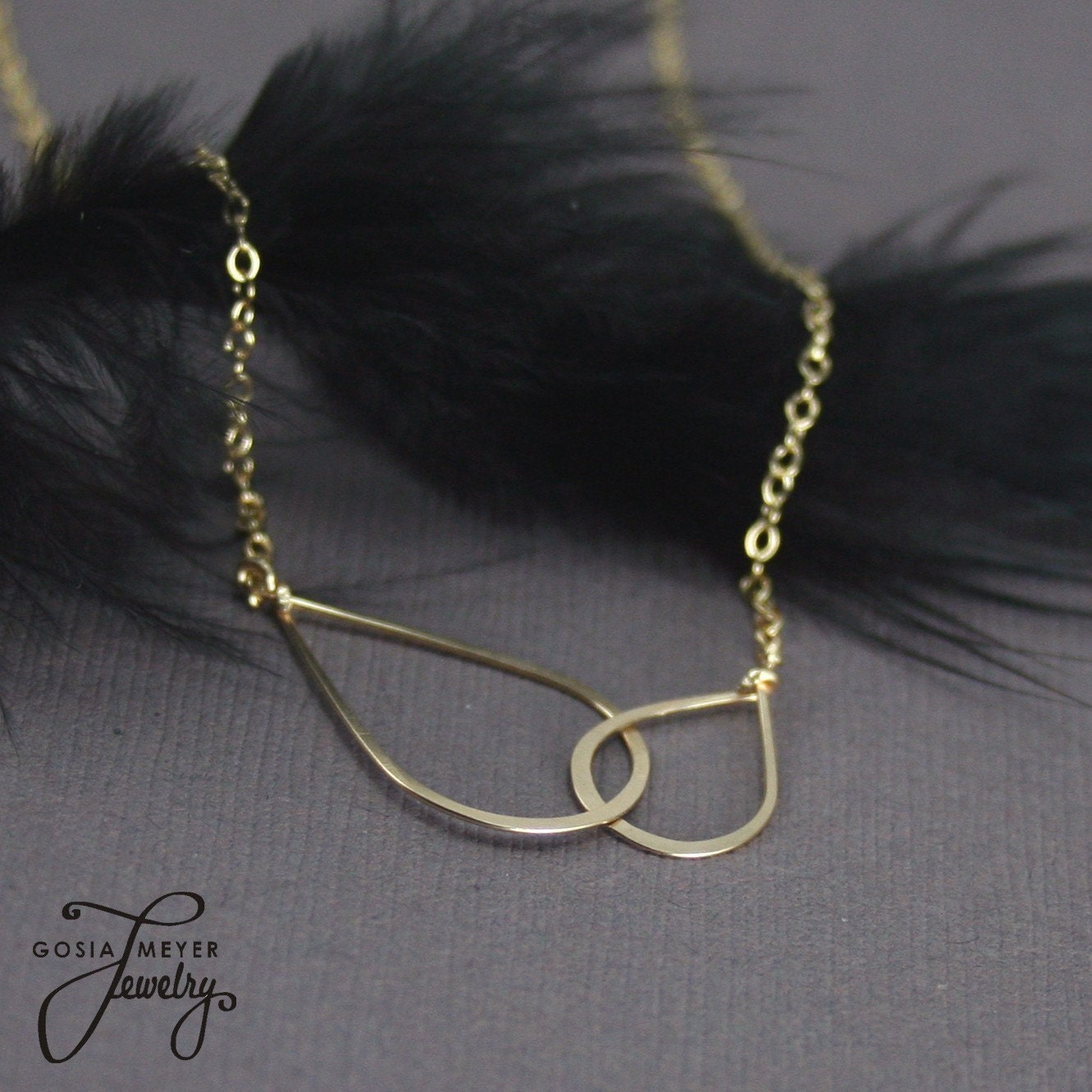 Infinity Necklace, Infinity Eternity Necklace in 14K Gold Filled