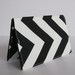 Passport Cover Case Holiday Travel - Black White Chevron Zig Zag